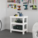 vidaXL Werkbank 78,5x50x80 cm massief grenenhout wit, Doe-het-zelf en Bouw, Werkbanken, Verzenden, Nieuw