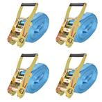 vidaXL Spanbanden 4 ton 8mx50mm blauw 4 st, Doe-het-zelf en Bouw, Verzenden, Nieuw
