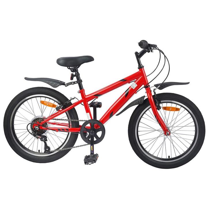 vidaXL Kinderfiets 20 Inch 6-Speed voor 6-11 jaar oud Rood, Fietsen en Brommers, Fietsen | Racefietsen, Nieuw, Verzenden