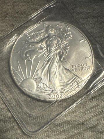 États-Unis. 1 Dollar 2002 American Eagle, 1 Oz (.999) (Sans beschikbaar voor biedingen
