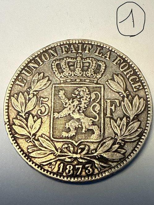 Belgique. Léopold II. 5 Francs 1868 - 1875, Postzegels en Munten, Munten | Nederland