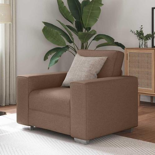 vidaXL Bank met kussen Bruin 100 x 77 x 82 cm Stof, Huis en Inrichting, Zetels | Zetels, Nieuw, Verzenden