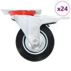 vidaXL 24 st Zwenkwielen 100 mm, Verzenden, Nieuw
