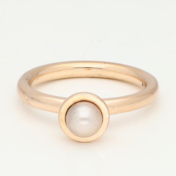 Ring - 14 karaat Roségoud, Bron Parel, Handtassen en Accessoires, Ringen