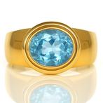 Ring - 18 karaat Geel goud - 2.25ct. tw. Topaas, Handtassen en Accessoires, Ringen, Nieuw