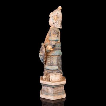 Chinois antique, dynastie Ming Figure de guerrier en poterie