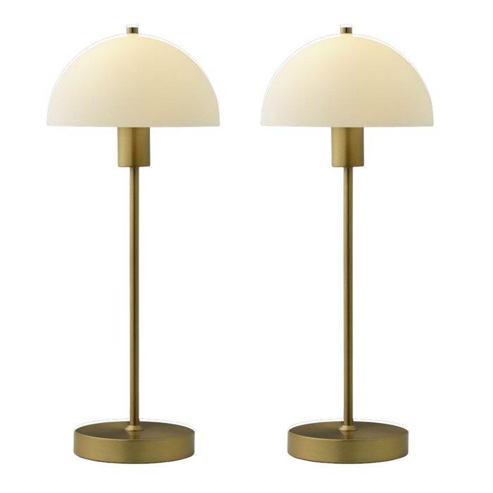Herstal - Lampe de table (2) - Vienda - Opale / Laiton -, Antiek en Kunst, Antiek | Verlichting