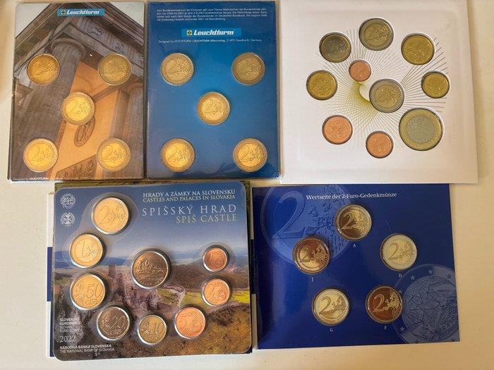 Europa. Year Set (BU) / 2 Euro Various Years (6 items), Postzegels en Munten, Munten | Europa | Euromunten