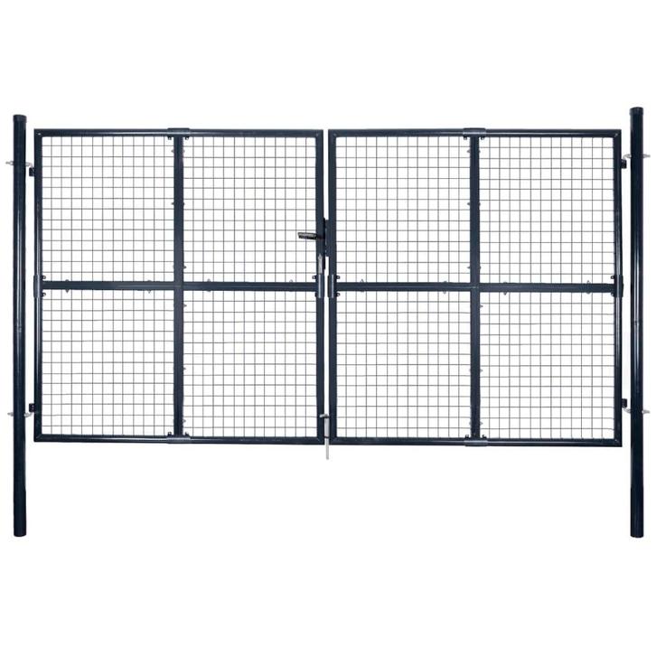 vidaXL Tuinhek van gaas gegalvaniseerd staal 306x175 cm, Tuin en Terras, Tuinpoorten, Nieuw, Verzenden