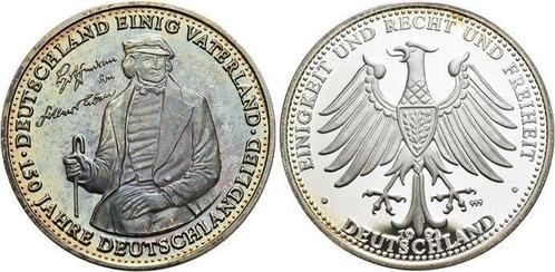 Ar-medaille 1991 Moderne medaille Fallersleben, Hoffmann..., Postzegels en Munten, Penningen en Medailles, Verzenden