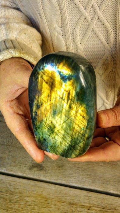 labradoriet Goud + Zilveren kleuren - Hoogte: 12 cm -, Antiek en Kunst, Curiosa en Brocante