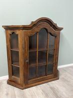 Vitrine - Vintage Houten Vitrinekast met Glazen Deurtjes -