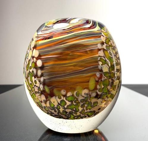 Maxence Parot - Vaas -  Uniek opaline en gouden vaas  - Glas, Antiek en Kunst, Kunst | Designobjecten