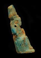 Oude Egypte, late periode Faience Amulet van Isis en Horus