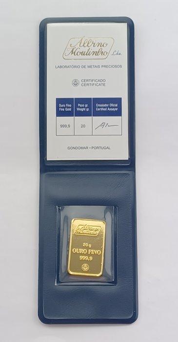 20 grammes - Or - Albino Moutinho - Scellé & avec certificat, Postzegels en Munten, Edelmetalen en Baren