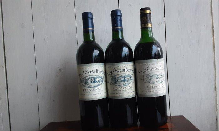 1999 ,1995 & 1990 Vieux Château Bourgneuf - Pomerol - 3, Verzamelen, Wijnen