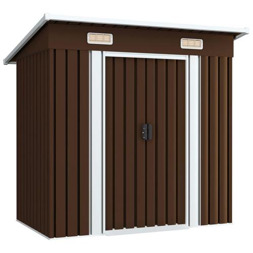 vidaXL Tuinberging 194x121x181 cm staal bruin, Tuin en Terras, Tuinhuizen, Nieuw, Verzenden