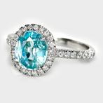 Zonder minimumprijs - Verlovingsring - 14 karaat Witgoud,