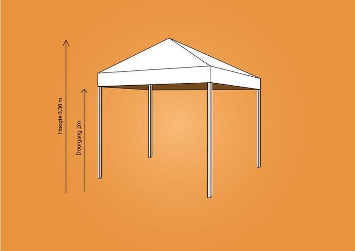 Ambisphere | Vouwtent 3x3m CREAM Feesttent-Partytent, Tuin en Terras, Partytenten, Partytent, Nieuw