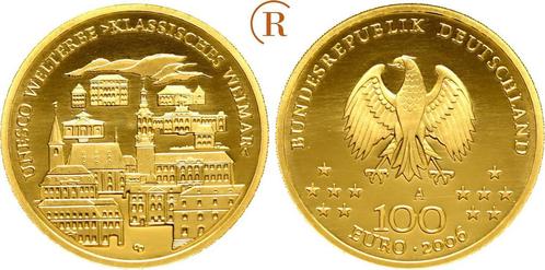 100 Euro Weimar 1/2 Unze Feingoud 2006 A Brd: goud, Postzegels en Munten, Munten en Bankbiljetten | Toebehoren, Verzenden