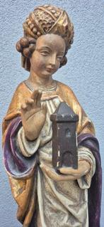 R.K. - Beeld, Heilige Barbara van Nicomedië - 59 cm - Hout