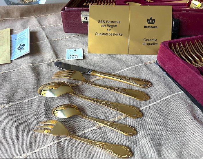 Solingen - Bestekset (70) - Rocaille - Verguld - of 23/24, Antiek en Kunst, Antiek | Meubels | Tafels