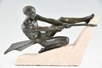 Max le Verrier - Free shipping - Sculpture, Art Deco Atleet