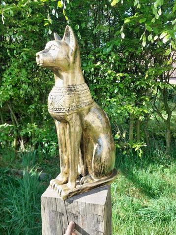 Beeld, 73 cm hoog beeld van een Egyptische kat - 73 cm -, Antiek en Kunst