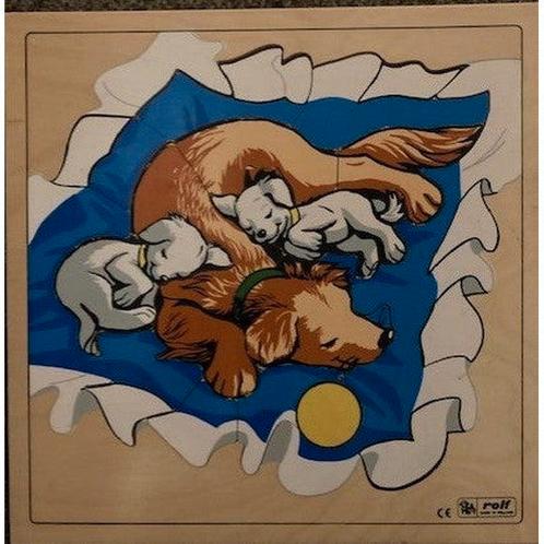 Rolf Puzzel Hond met puppys (13 stukjes), Livres, Livres scolaires, Envoi