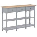 vidaXL Table console Gris 120x30x76 cm MDF, Verzenden, Neuf