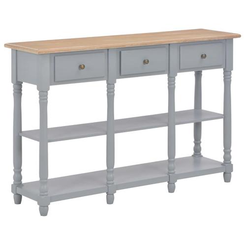 vidaXL Table console Gris 120x30x76 cm MDF, Maison & Meubles, Tables | Tables de salon, Neuf, Envoi