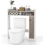 Badkamerkast - Badkamermeubel - 88x100x18 cm - Wit - COSTWAY, Verzenden, Nieuw