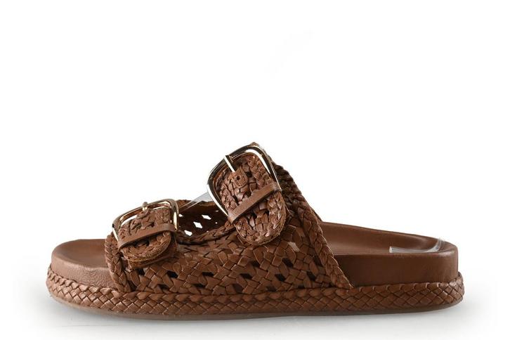 Manfield Muiltjes in maat 38 Cognac, Kleding | Dames, Schoenen, Overige kleuren, Gedragen, Verzenden