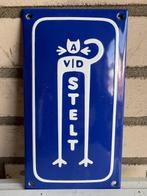 Decoratief vintage emaille bord van AVID Stelt, uitgevoerd, Antiek en Kunst