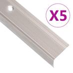 vidaXL Trapneuzen L-vormig 5 st 100 cm aluminium, Verzenden, Nieuw