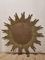 Miroir- Grand Miroir Soleil 61cm - Bois, miroir rétro -