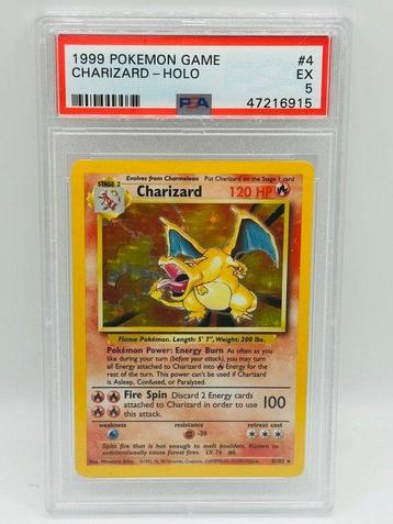 Pokémon - 1 Graded card - Blastoise, charizard base - PSA 5, Hobby en Vrije tijd, Nieuw