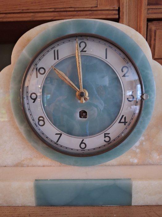 Pendule (3) - Zeldzaam 3-delig Art Deco schouwgarnituur met, Antiquités & Art, Art | Objets design