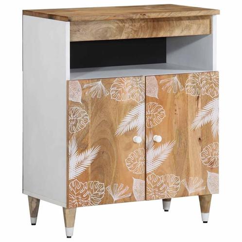vidaXL Dressoir 60x33,5x75 cm massief mangohout, Huis en Inrichting, Woonaccessoires | Cd- en Dvd-rekken, Nieuw, Verzenden
