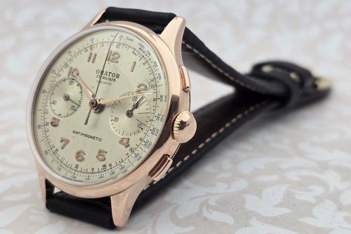 Chronographe Suisse - Orator - Cal. Landeron 48 - Zonder, Handtassen en Accessoires, Horloges | Heren