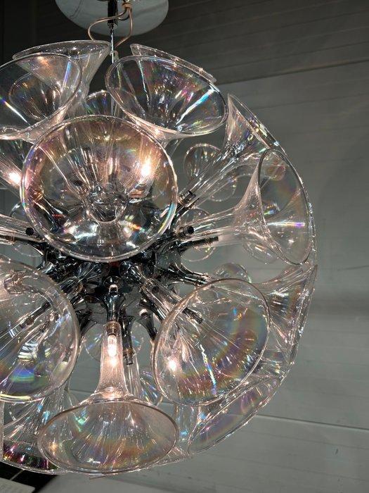 Massive - Plafondlamp - Sputnik - Glas, Chroom, Metaal, Antiquités & Art, Antiquités | Éclairage
