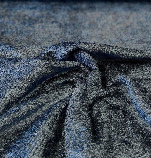 Bijzonder iriserend lichtblauw bouclé stof gemaakt in Italië, Antiek en Kunst, Antiek | Tapijten, Tafelkleden en Textiel