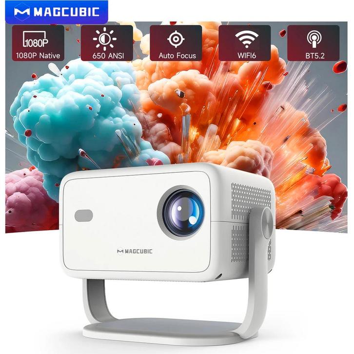 Beamer - Projector - 650 ANSI - 1080P Full HD - Wit - Magcub, Huis en Inrichting, Woonaccessoires | Overige, Nieuw, Verzenden