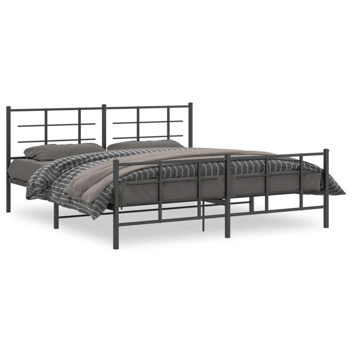 Metaal Zwart Bed 183x213 | Retour Deal | 40% Korting!, Huis en Inrichting, Slaapkamer | Bedden, Zwart, Nieuw, Metaal, Verzenden