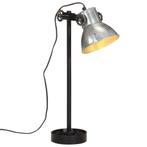 vidaXL Bureaulamp 25 W E27 15x15x55 cm vintage zilverkleurig, Nieuw, Verzenden
