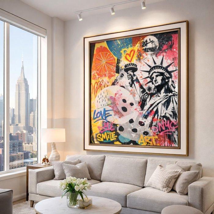 BLING_BÖ (1985) - NYC LIBERTY LOVE – URBAN POP STREET ART, Antiek en Kunst, Kunst | Designobjecten