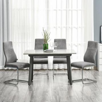 eetkamerstoel - Luxe Comfort - Grijs, Nieuw, Ophalen of Verzenden, Modern, Stof