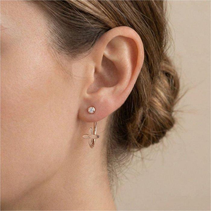 Louis Vuitton - Oorbellen - 18 karaat Roségoud - 0.06ct. tw., Handtassen en Accessoires, Oorbellen