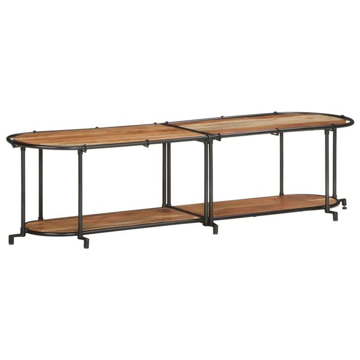 vidaXL Tv-meubel 160x42x40 cm massief acaciahout, Huis en Inrichting, Woonaccessoires | Cd- en Dvd-rekken, Nieuw, Verzenden