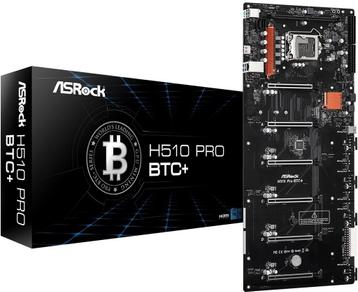 ASRock H510 Pro BTC+ (Bitcoin/Ethereum) Mining Moederbord, Ophalen of Verzenden